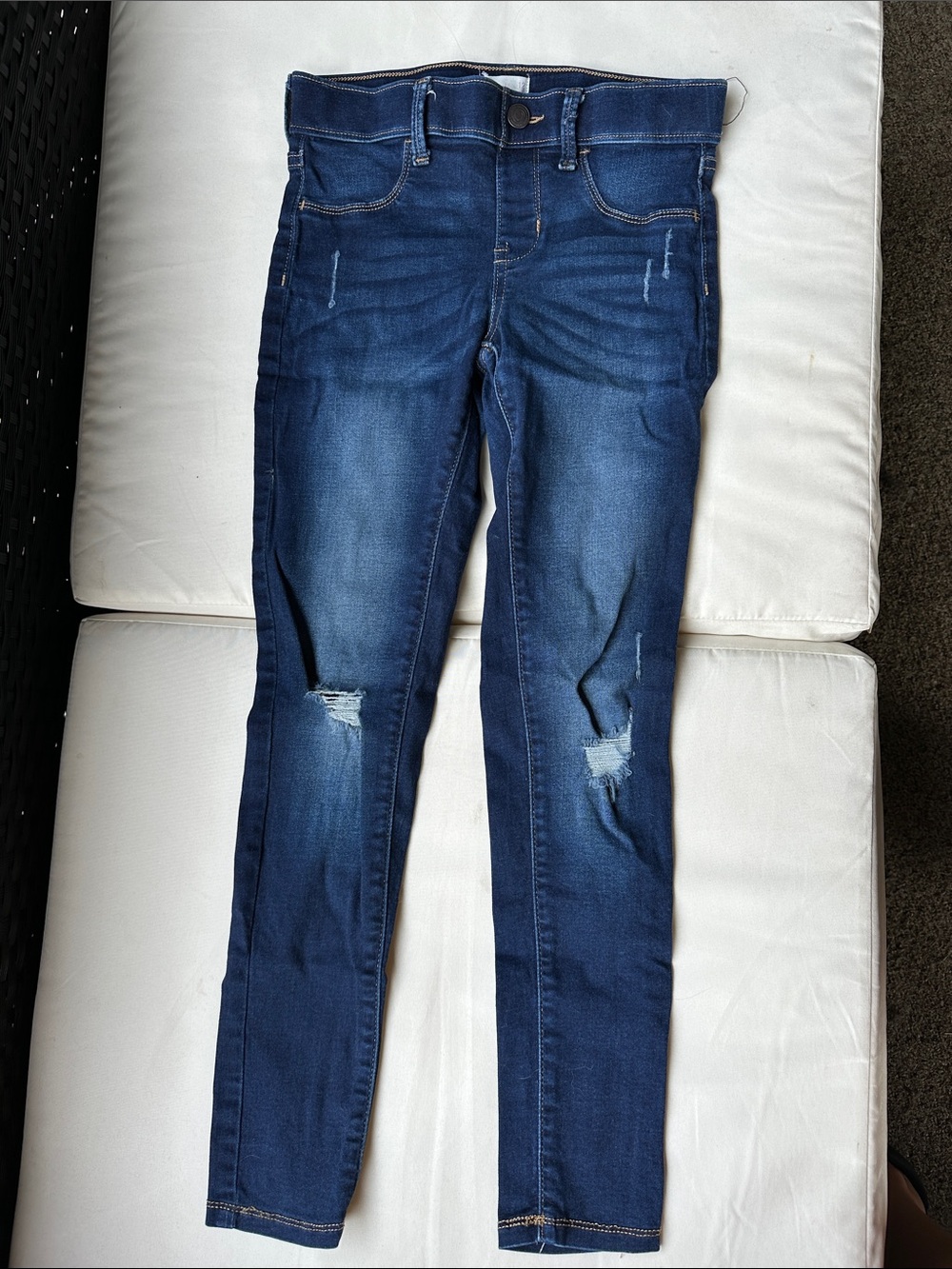 SO‎ Girls Dark Blue Distressed Skinny Jeans